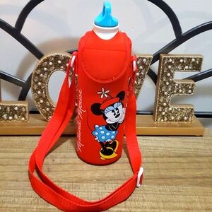 DISNEY Mickey & Minnie Mouse Water Bottle with Disney Cover